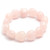 Chunky Rose Quartz Heart Bracelet