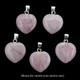 Rose Quartz Crystal Heart Pendant