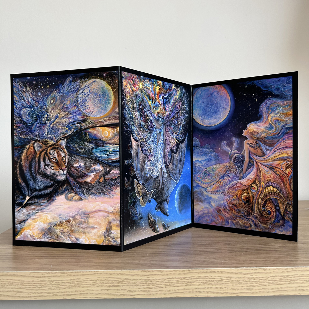 Tiger Moth Triptych Greeting Card (Self-Sealing)