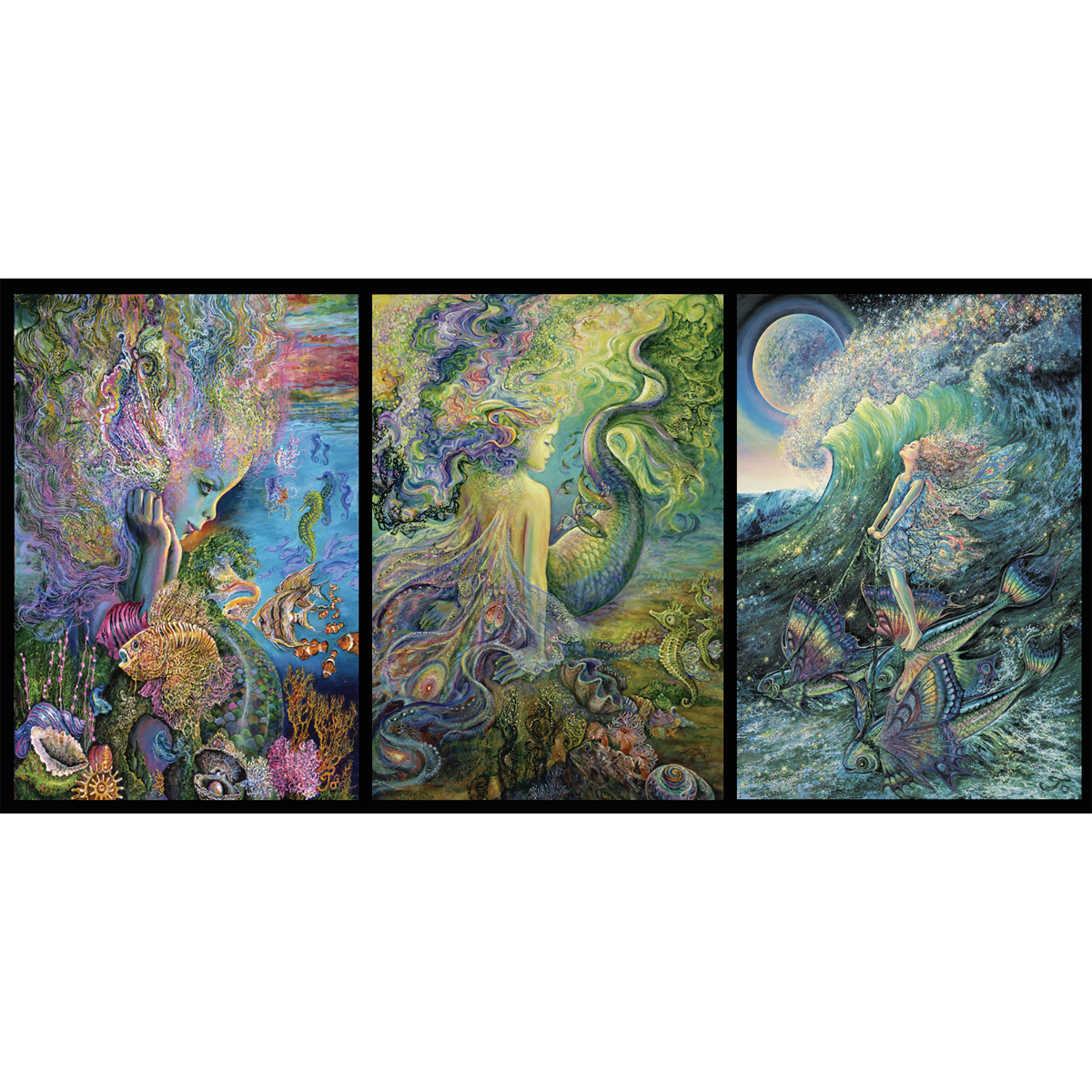 Water Baby Triptych Greeting Card (Self-Sealing)
