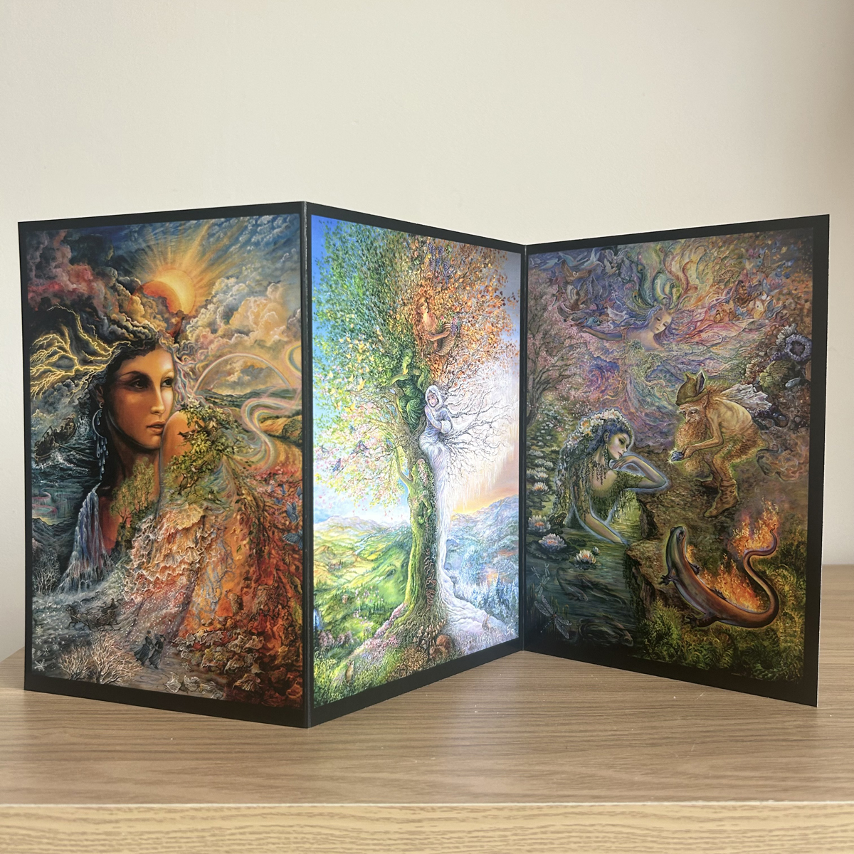 Spirit of the Elements Triptych Greeting Card (Self-Sealing)