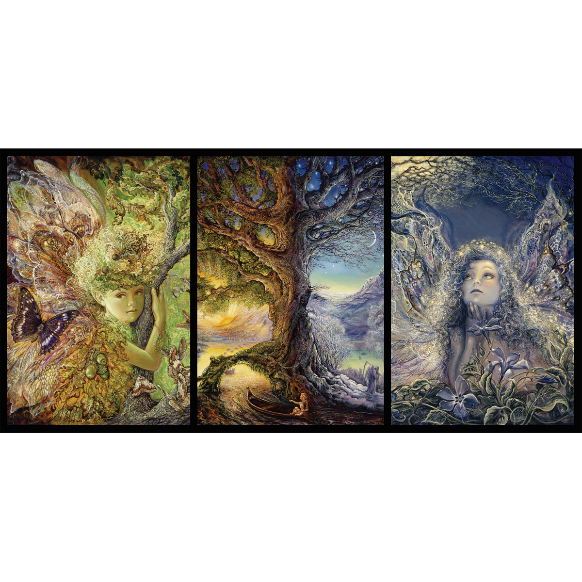 The Oak Fairy Triptych Greeting Card (Self-Sealing)