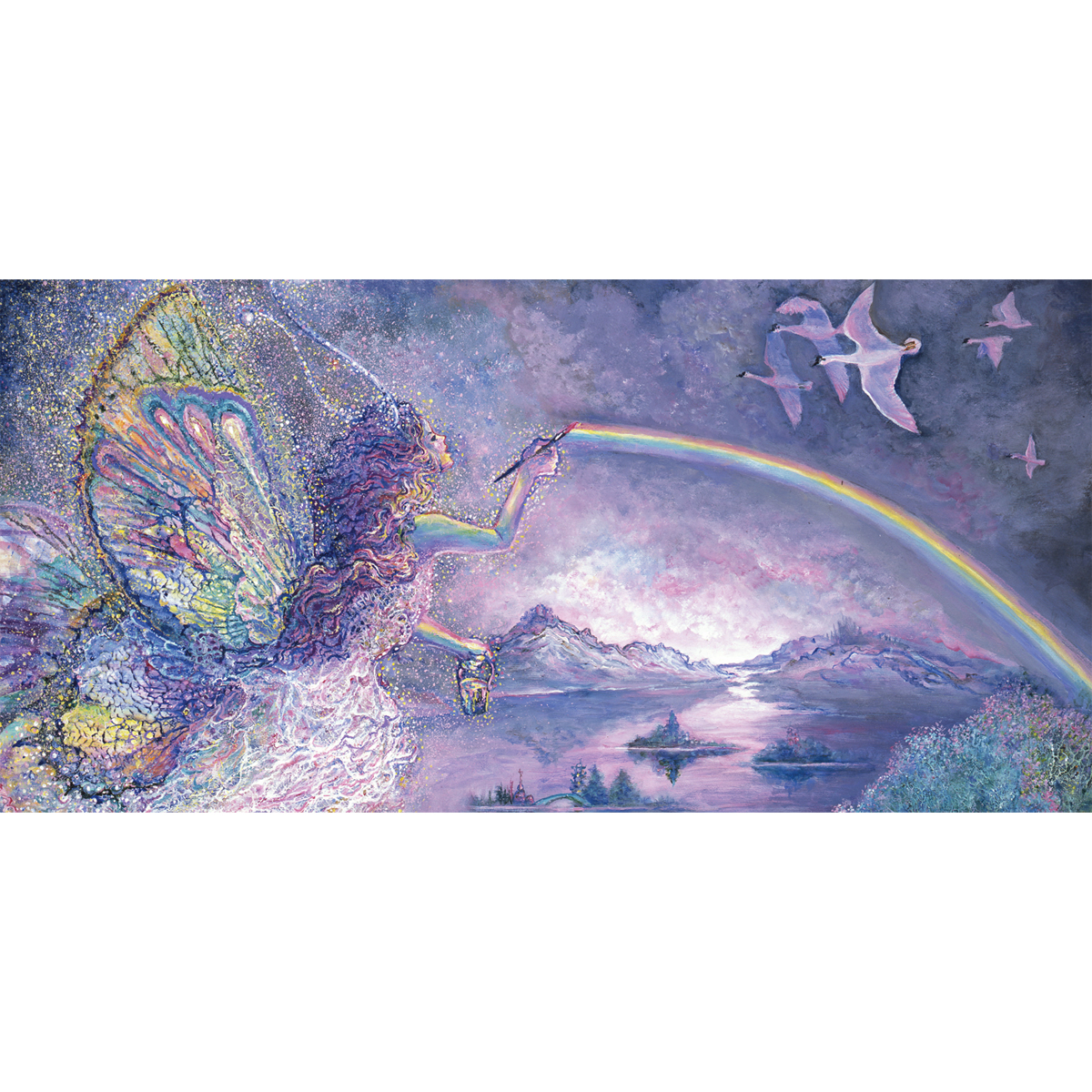 Painting a Rainbow Trifold Greeting Card (Self-Sealing)