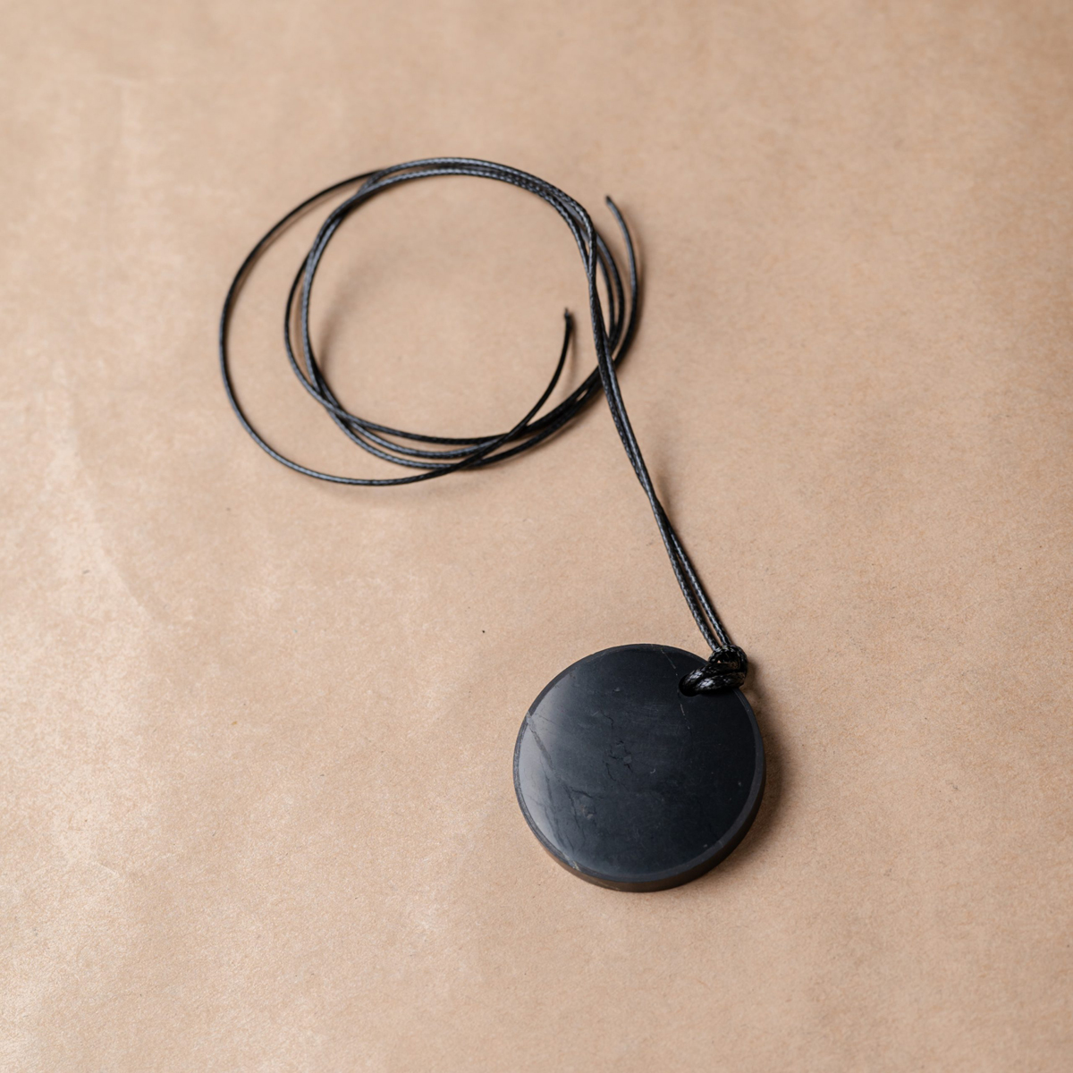 Shungite Circle Pendant (30mm)