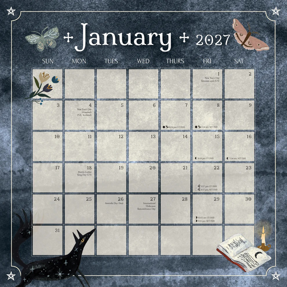 2027 Seasons of the Witch Wall Calendar by Lorriane Anderson