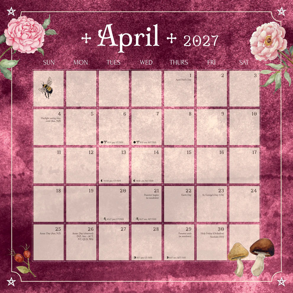 2027 Seasons of the Witch Wall Calendar by Lorriane Anderson