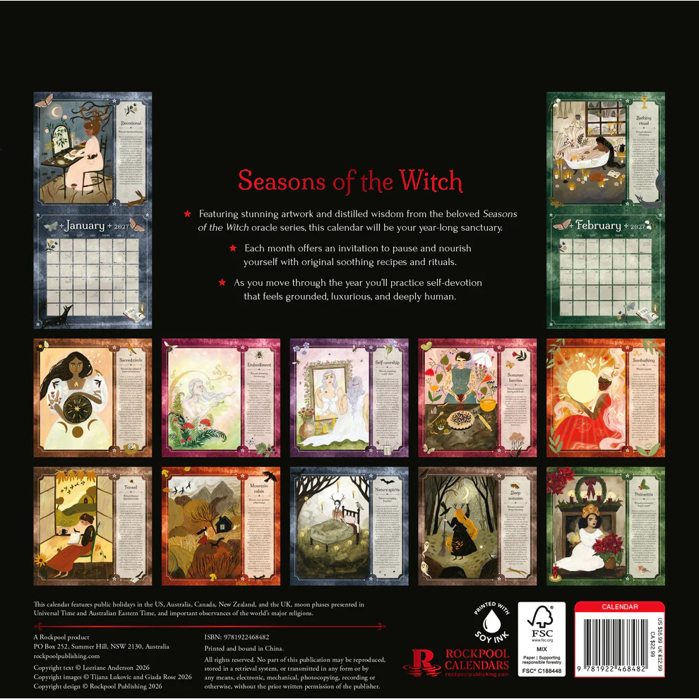 2027 Seasons of the Witch Wall Calendar by Lorriane Anderson