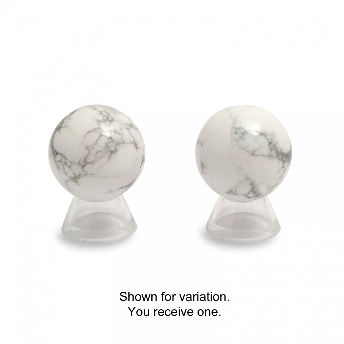 Howlite Crystal Sphere (40mm)