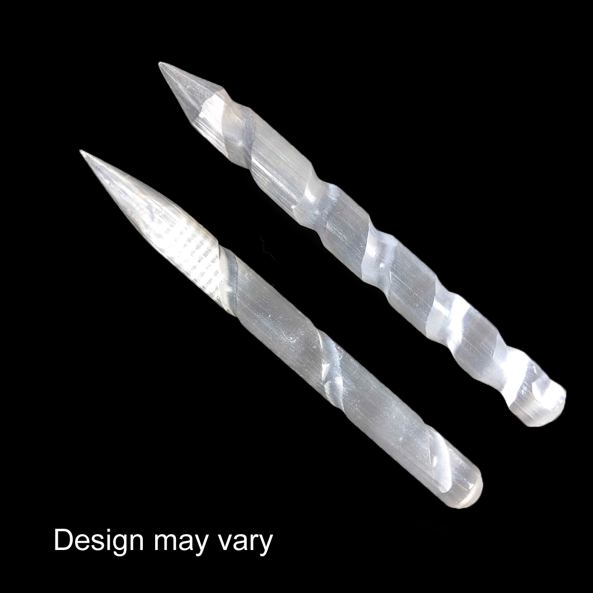 Selenite Spiral Wand (6 Inches)