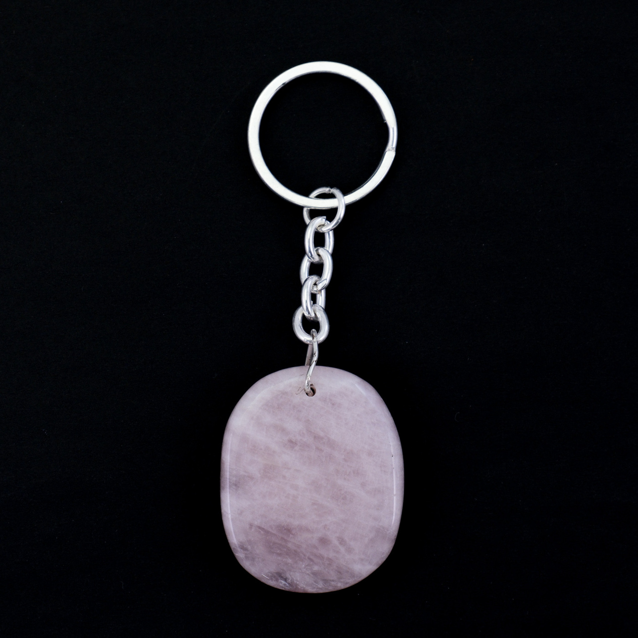 Rose Quartz Crystal Keyring