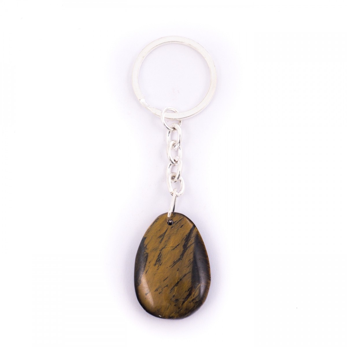 Golden Tigers Eye Teardrop Crystal Keyring