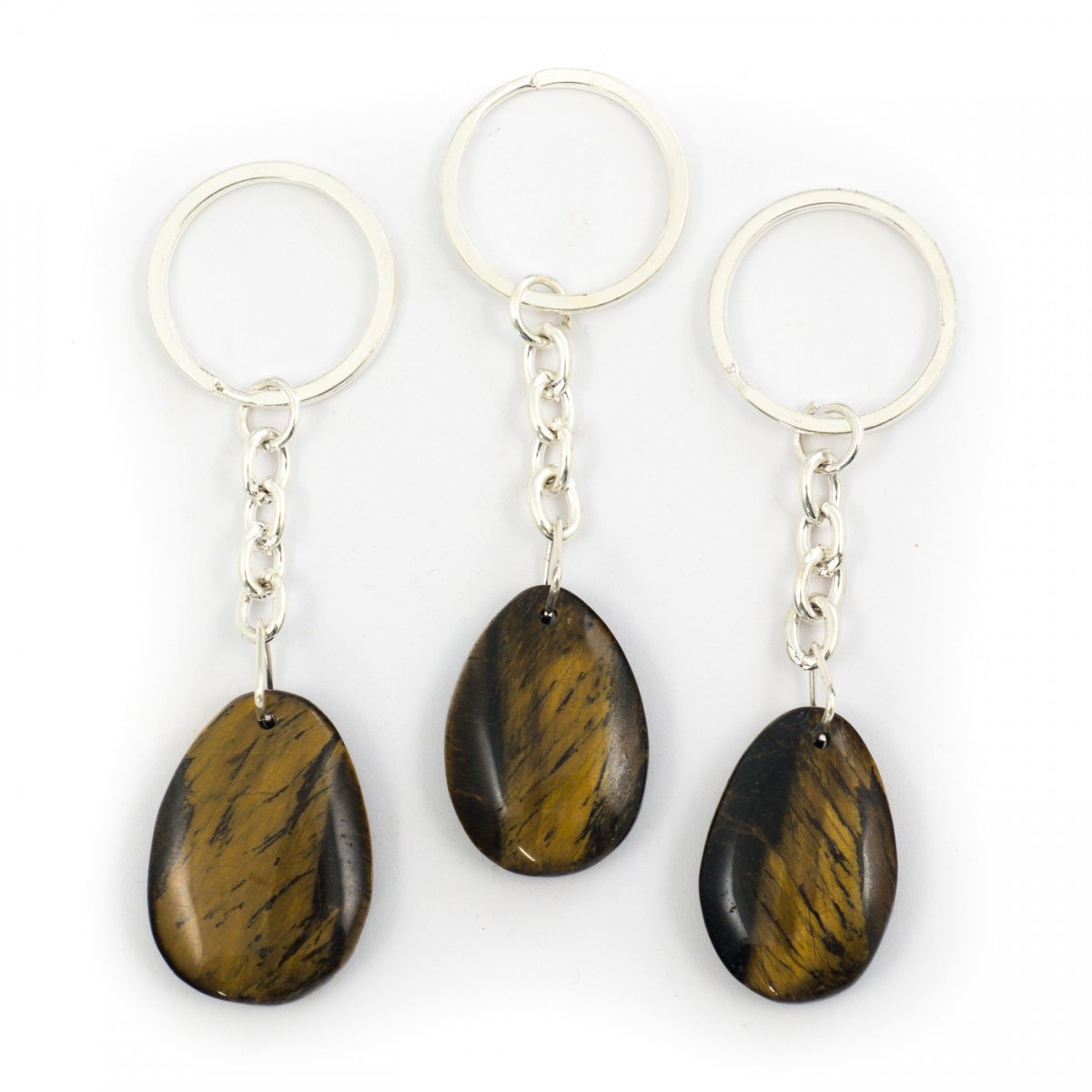 Golden Tigers Eye Teardrop Crystal Keyring