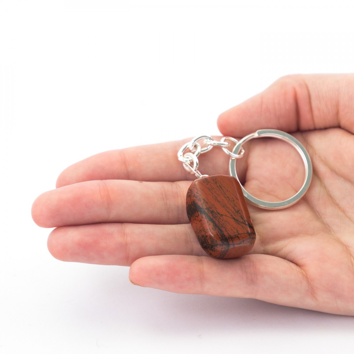 Red Jasper Tumblestone Keyring