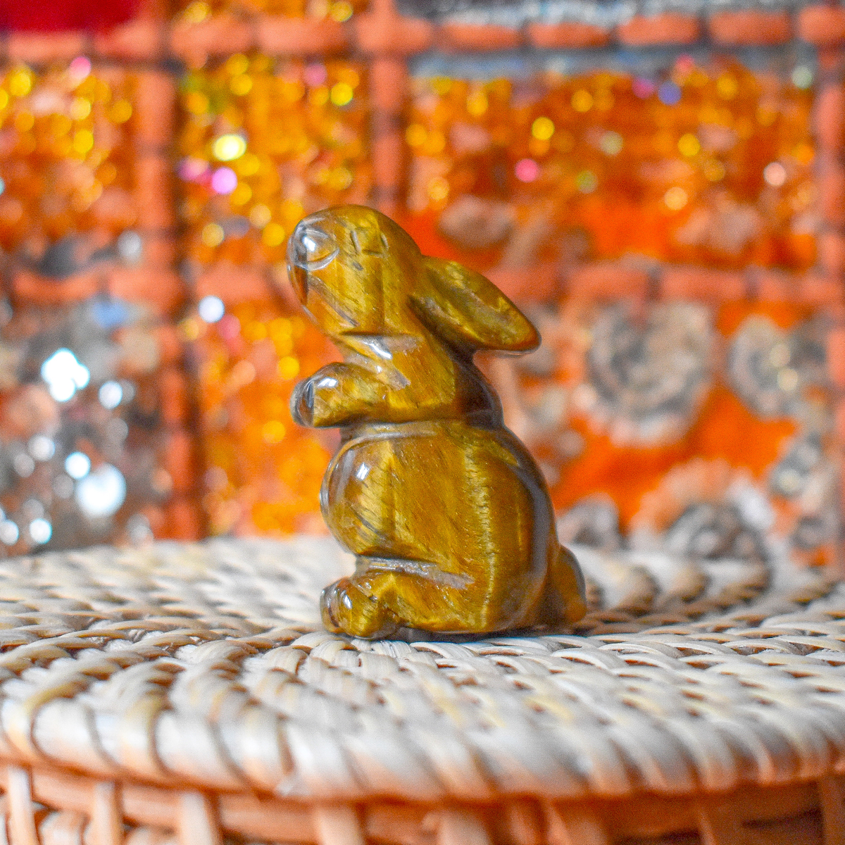 Golden Tigers Eye Crystal Rabbit
