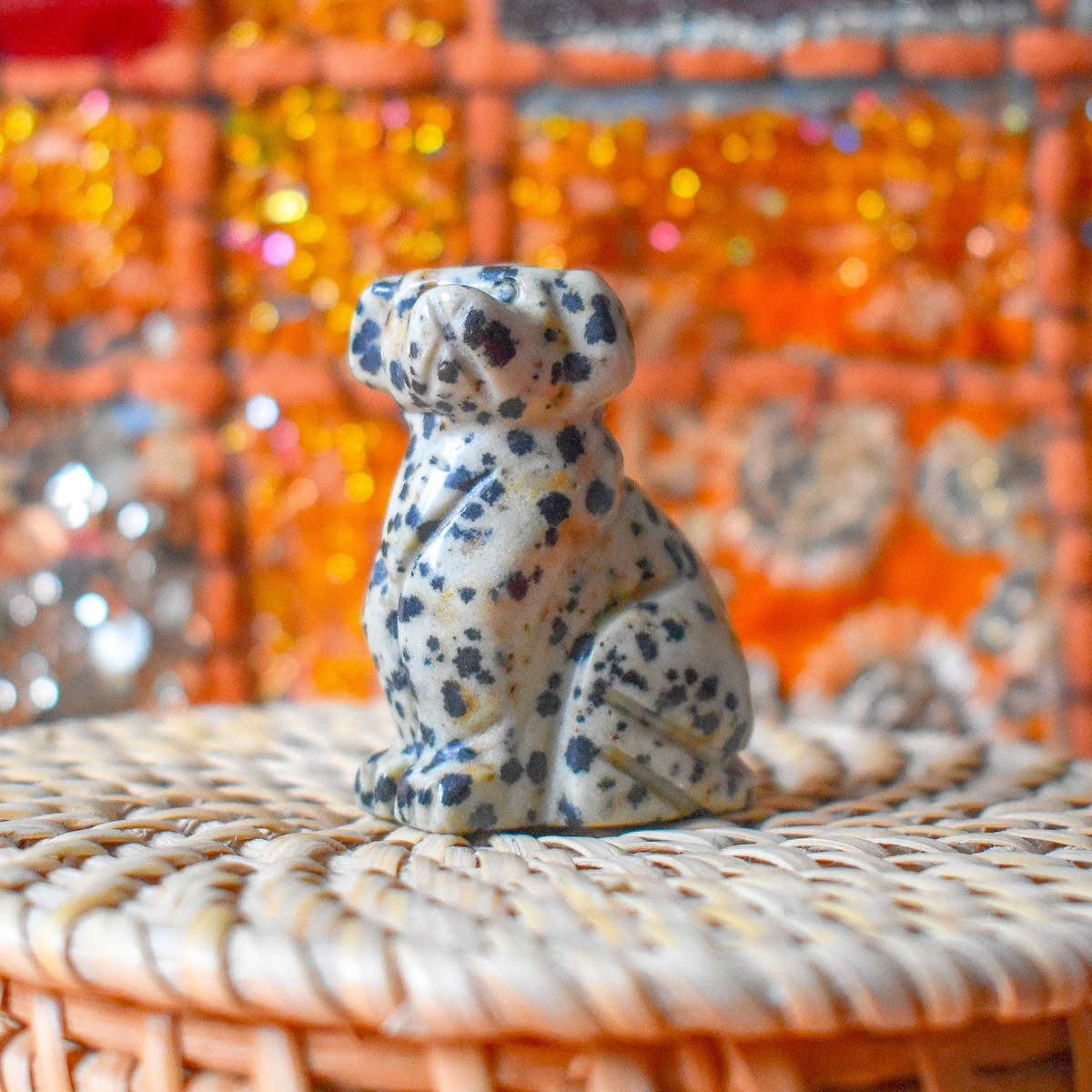 Dalmation Jasper Crystal Dog