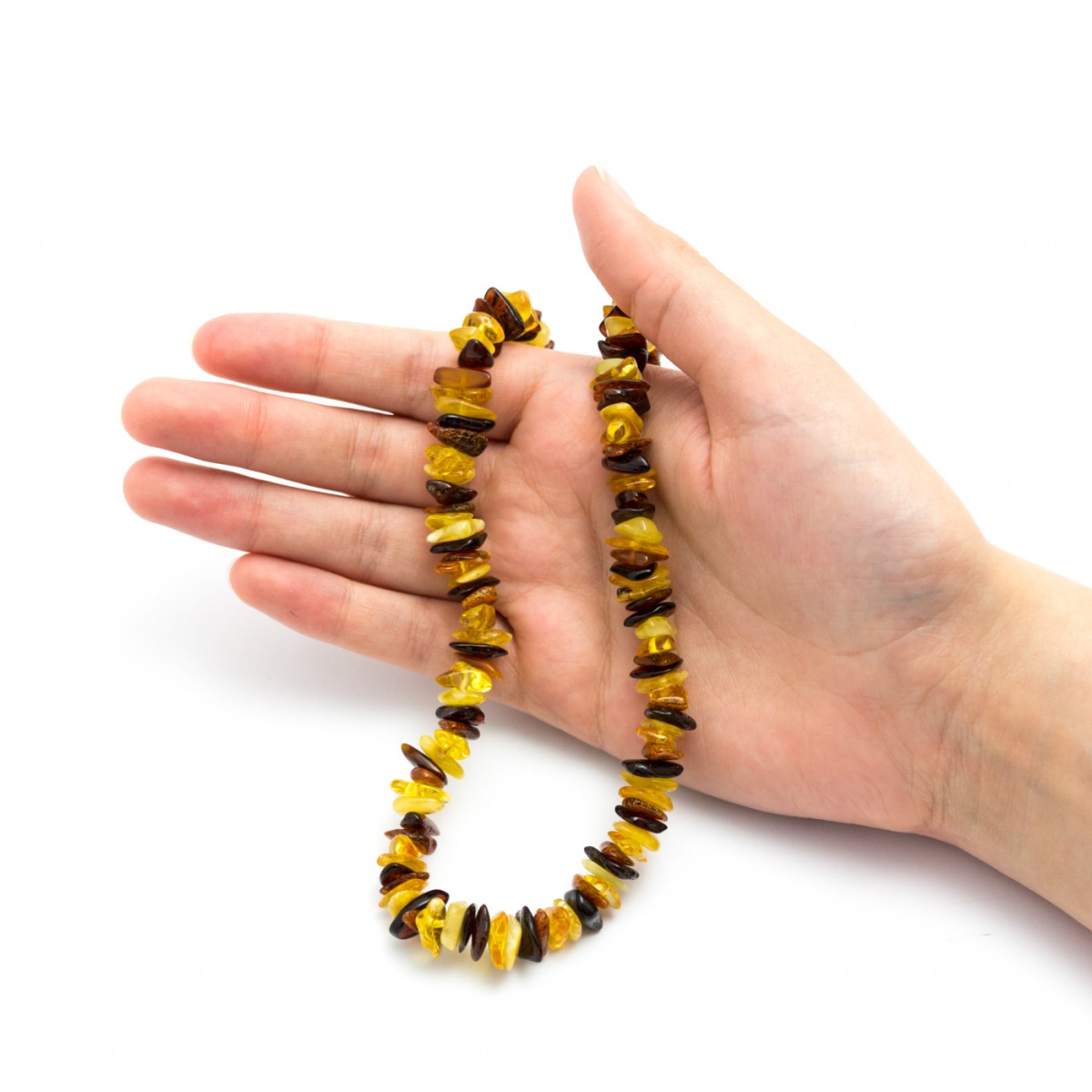 Light Mix Baltic Amber Necklace (18 Inch)