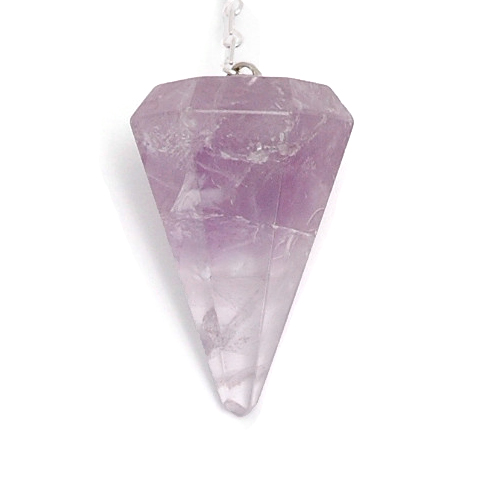 Faceted Amethyst Crystal Pendulum (Brazilian)