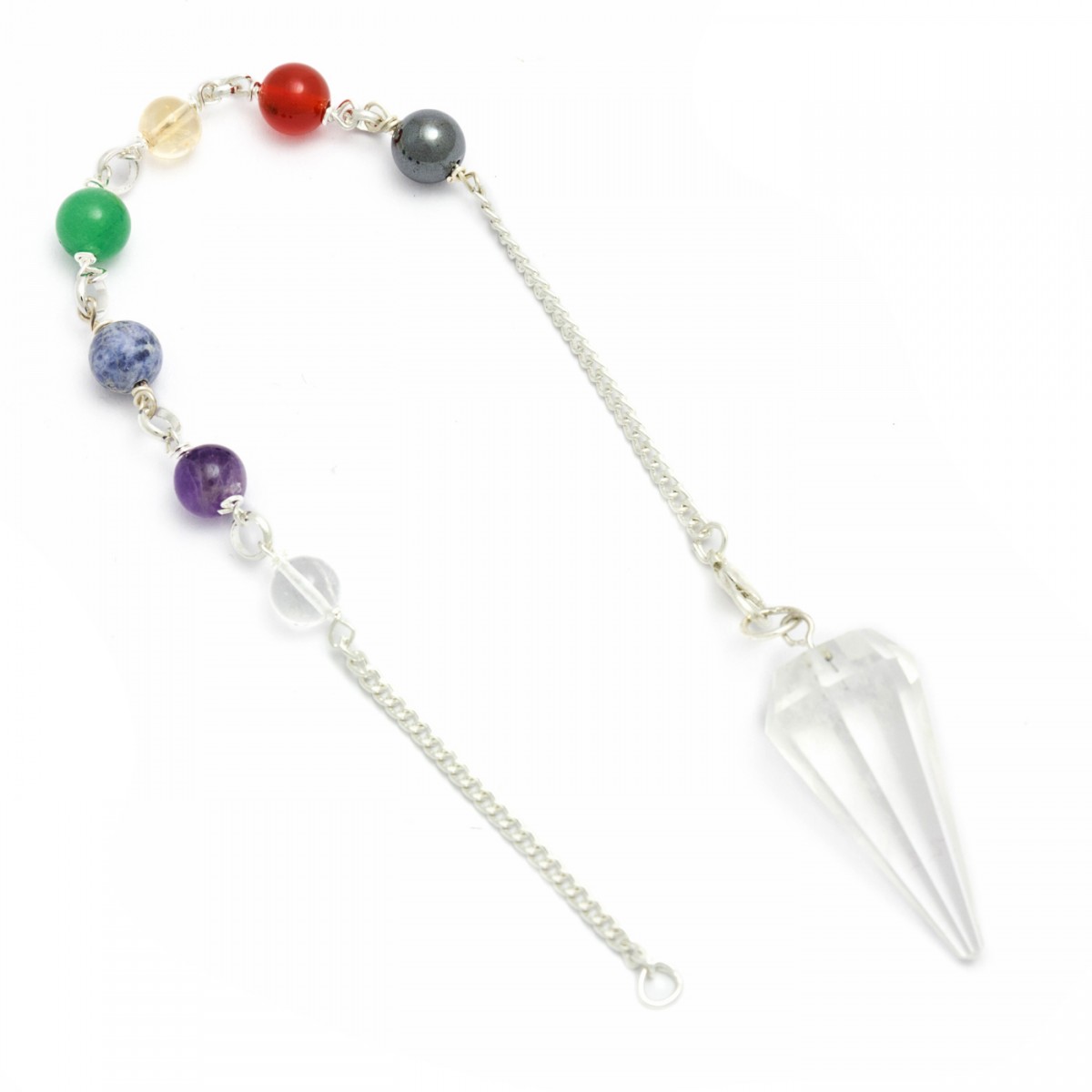 Clear Quartz Chakra Dowsing Pendulum