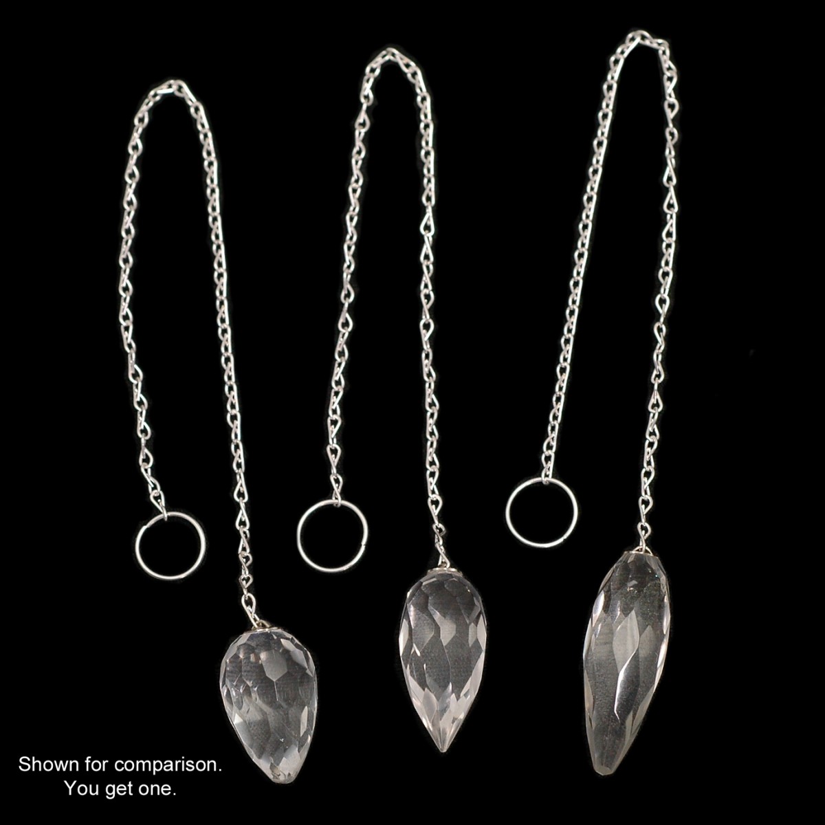 Faceted Clear Quartz Tear Drop Pendulum (Brazilian)