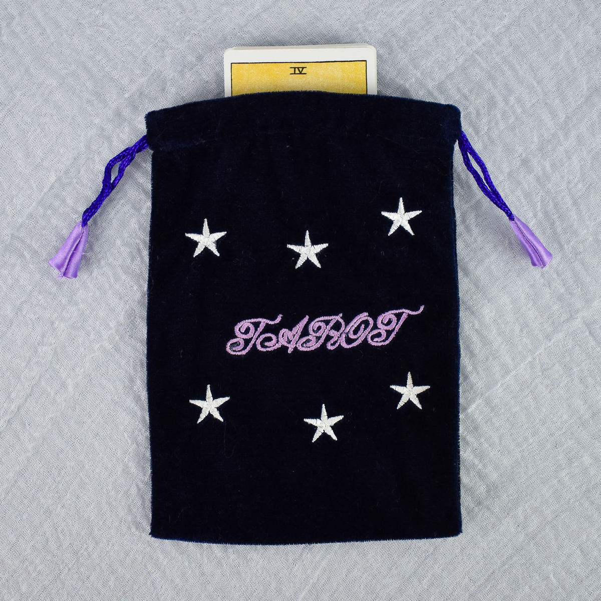 Stars & Tarot Purple Velvet Tarot / Oracle Card Bag