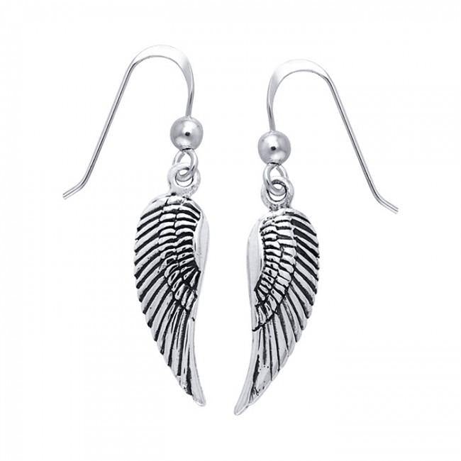 Single Angel Wing Earrings (Sterling Silver)