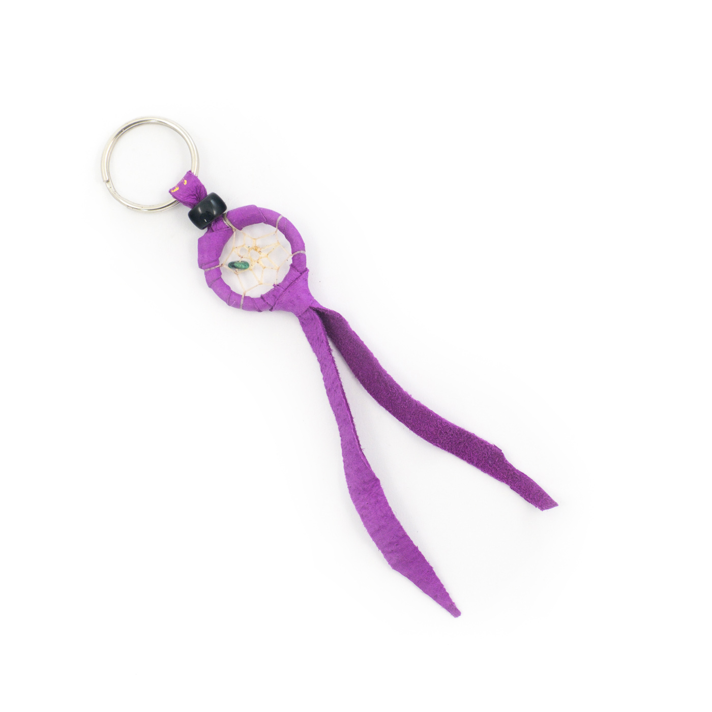 Leather Navajo Dream Catcher Keyring by Curtis Bitsui