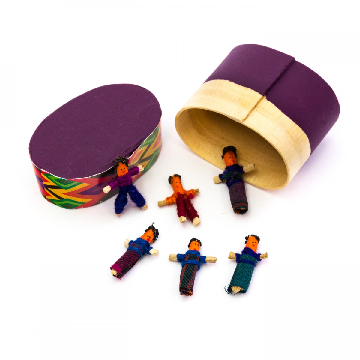 Assorted Mini Guatemalan Worry Dolls in Box