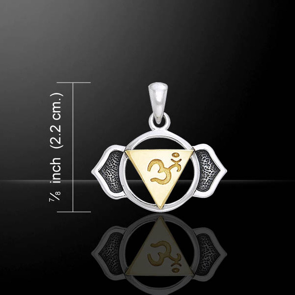 Third Eye Chakra Pendant (Clairvoyance) - Sterling Silver & Gold