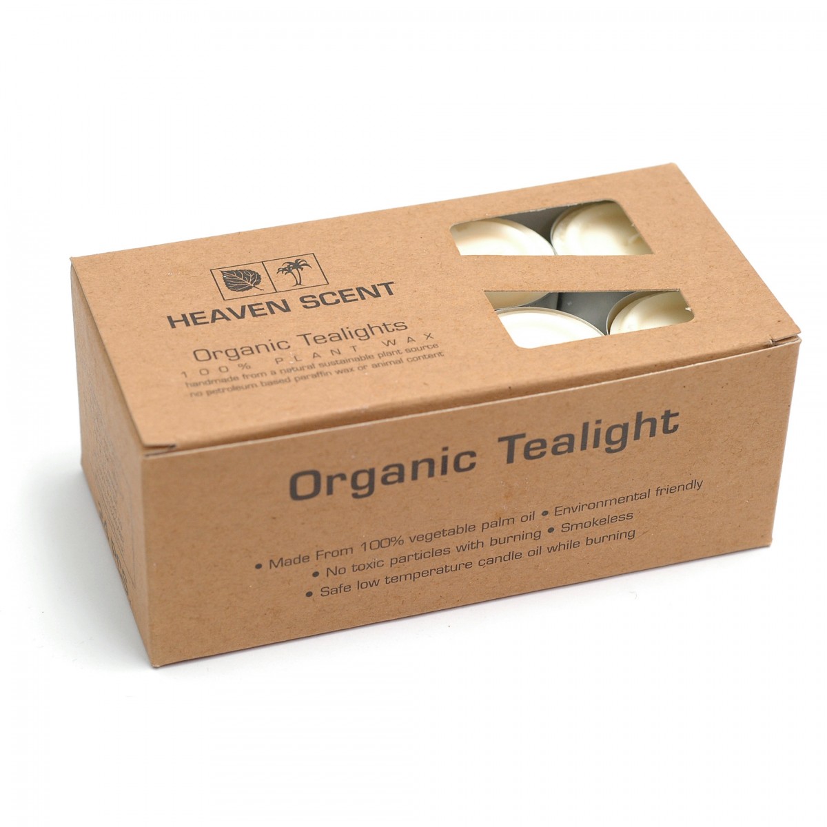 Pack of 24 Organic Tea Lights (Plant Wax)