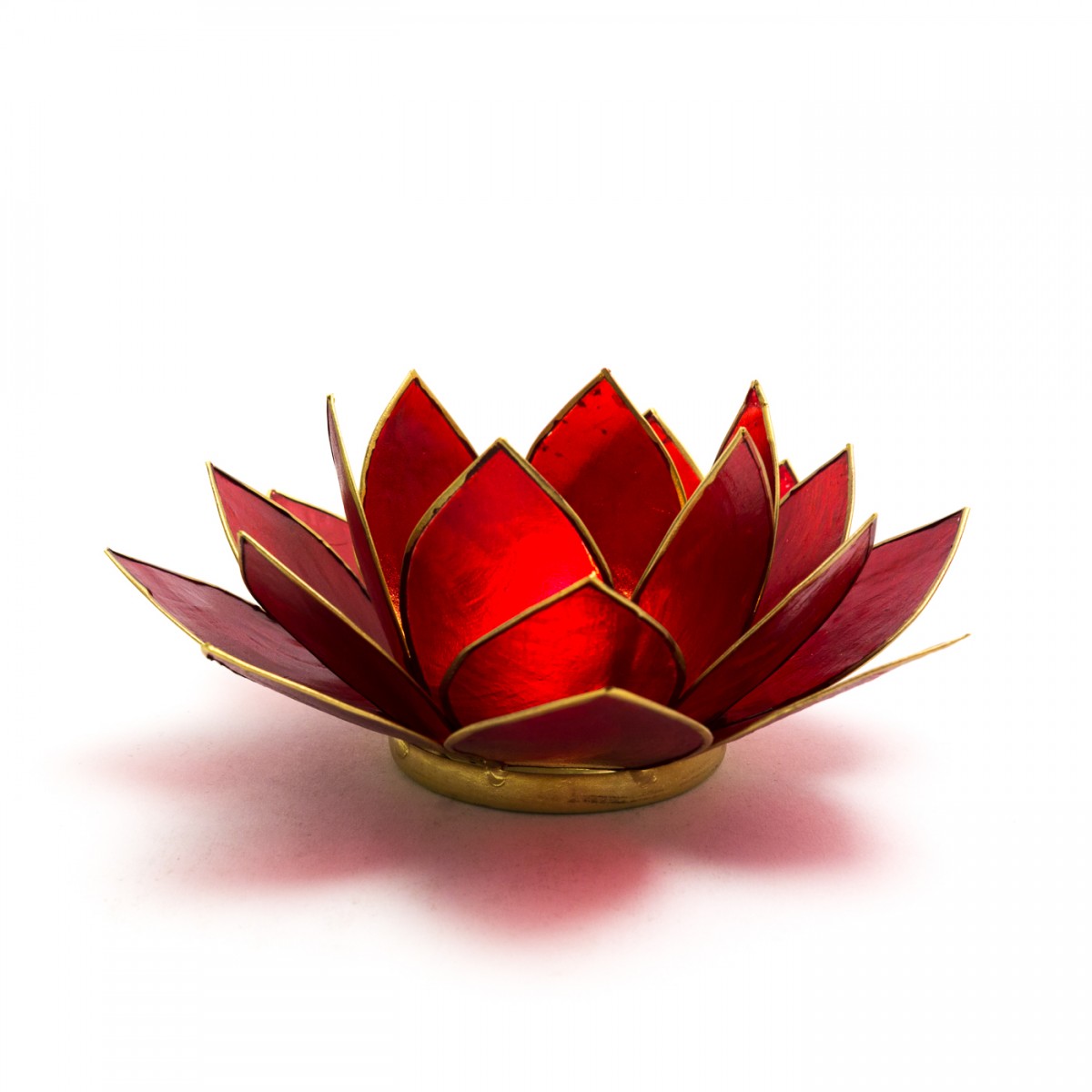 Red Lotus Flower Tea Light Holder (Root Chakra)