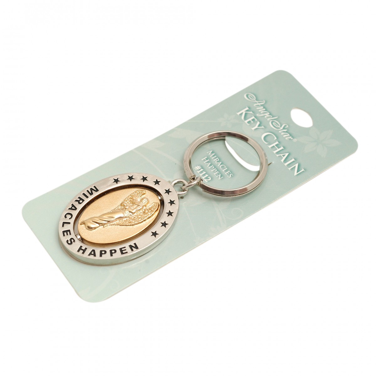 Miracles Happen Angel Spinner Keyring