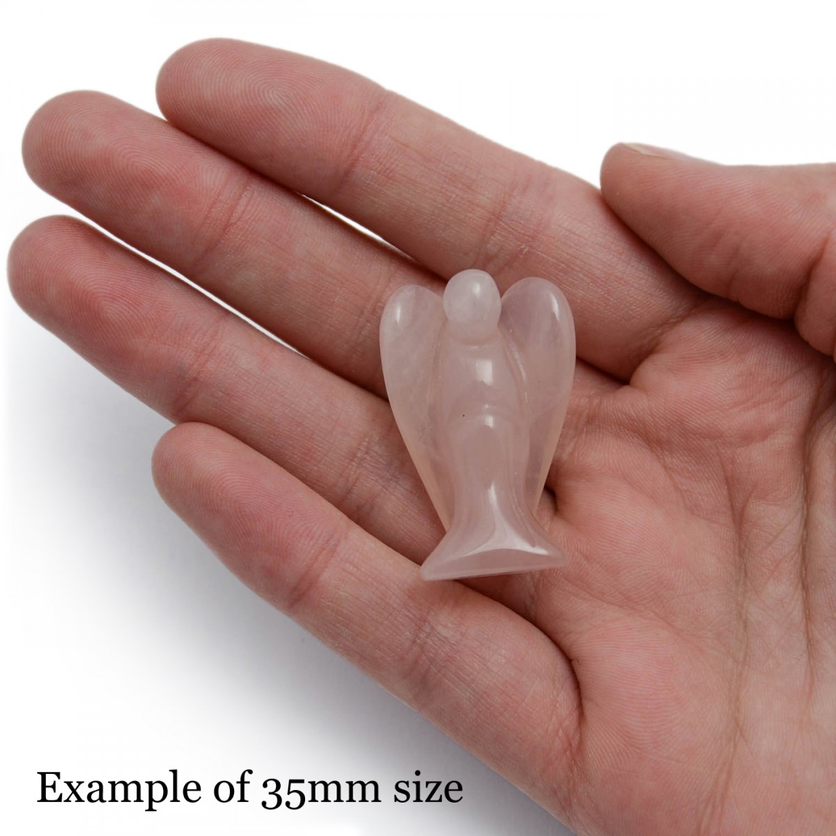 Rose Quartz Crystal Pocket Angel