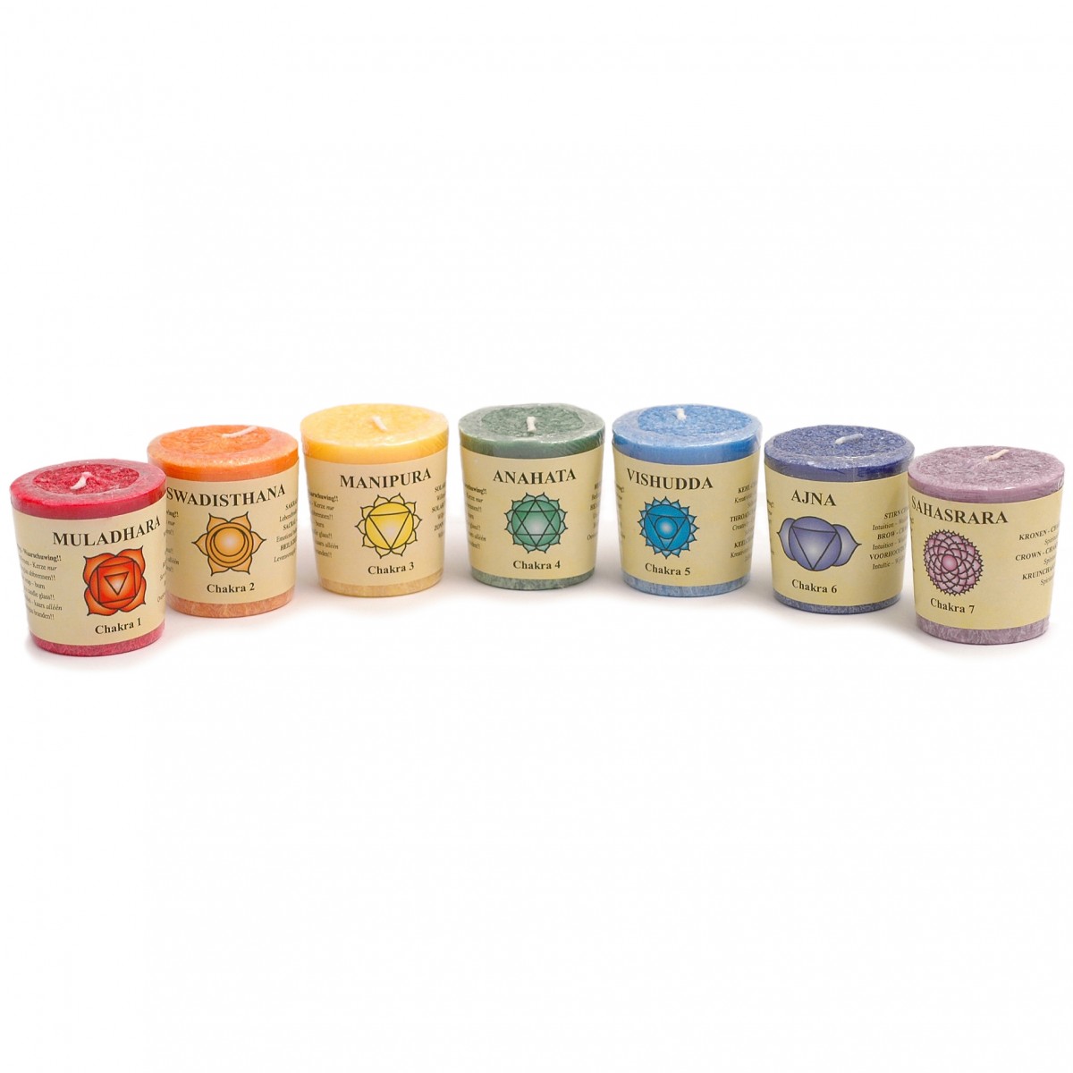 7 Chakra Candle Set - with Essential Oils