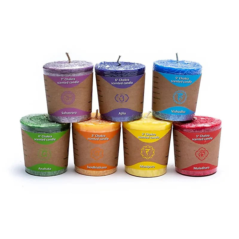 7 Chakra Candle Set - with Essential Oils