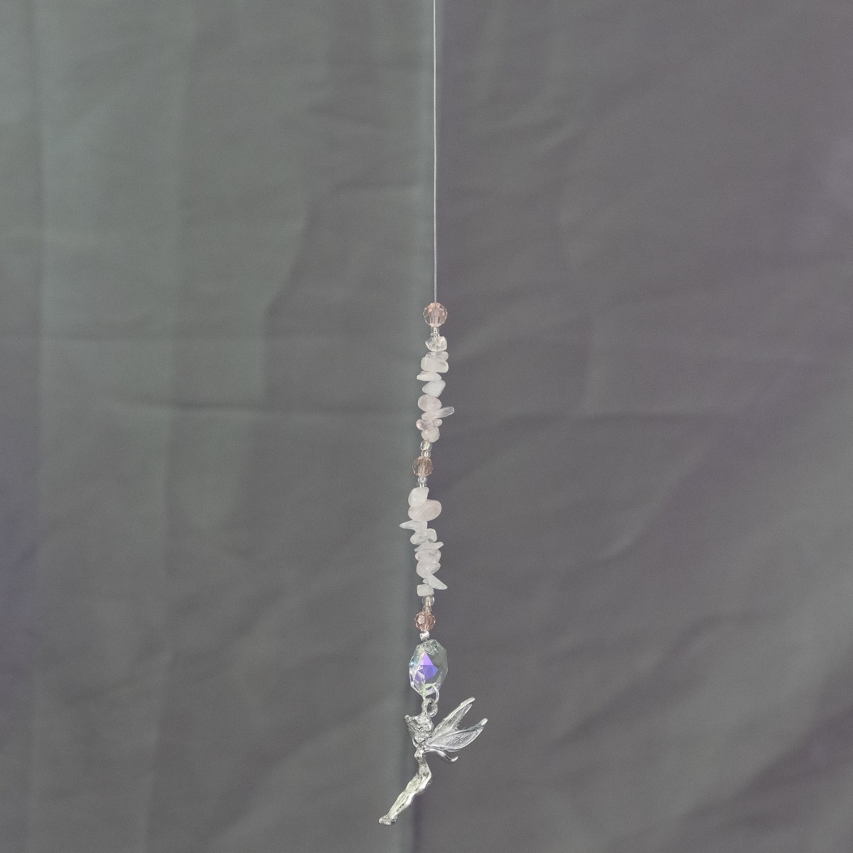Tinkerbell with Rose Quartz and Lead Crystal