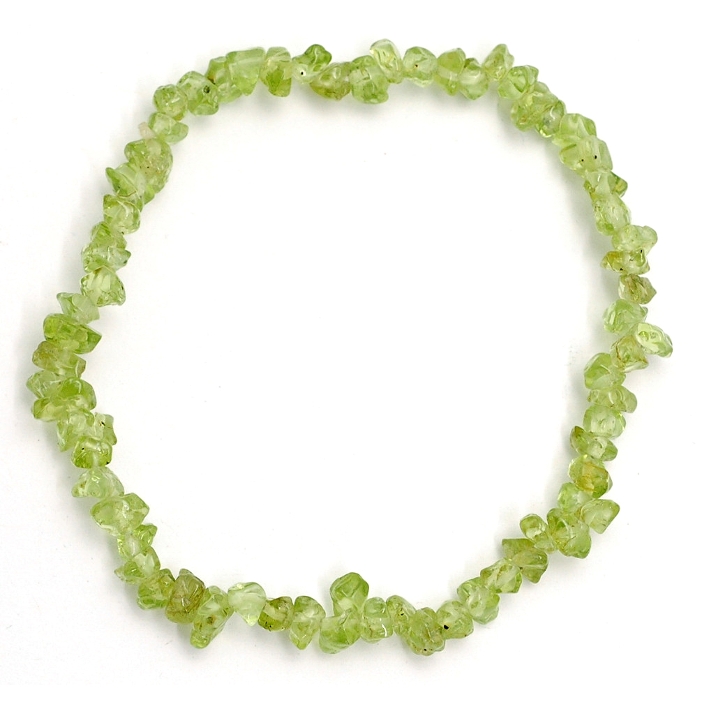 Peridot Crystal Chip Bracelet (Mini Chips)