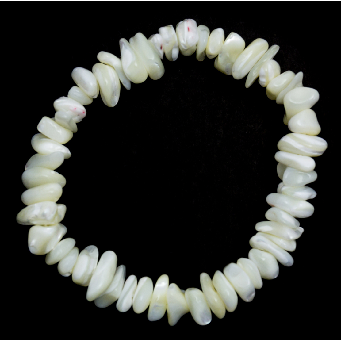 Mother of Pearl Crystal Chip Bracelet