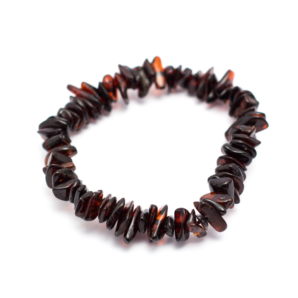Cherry Baltic Amber Chip Bracelet
