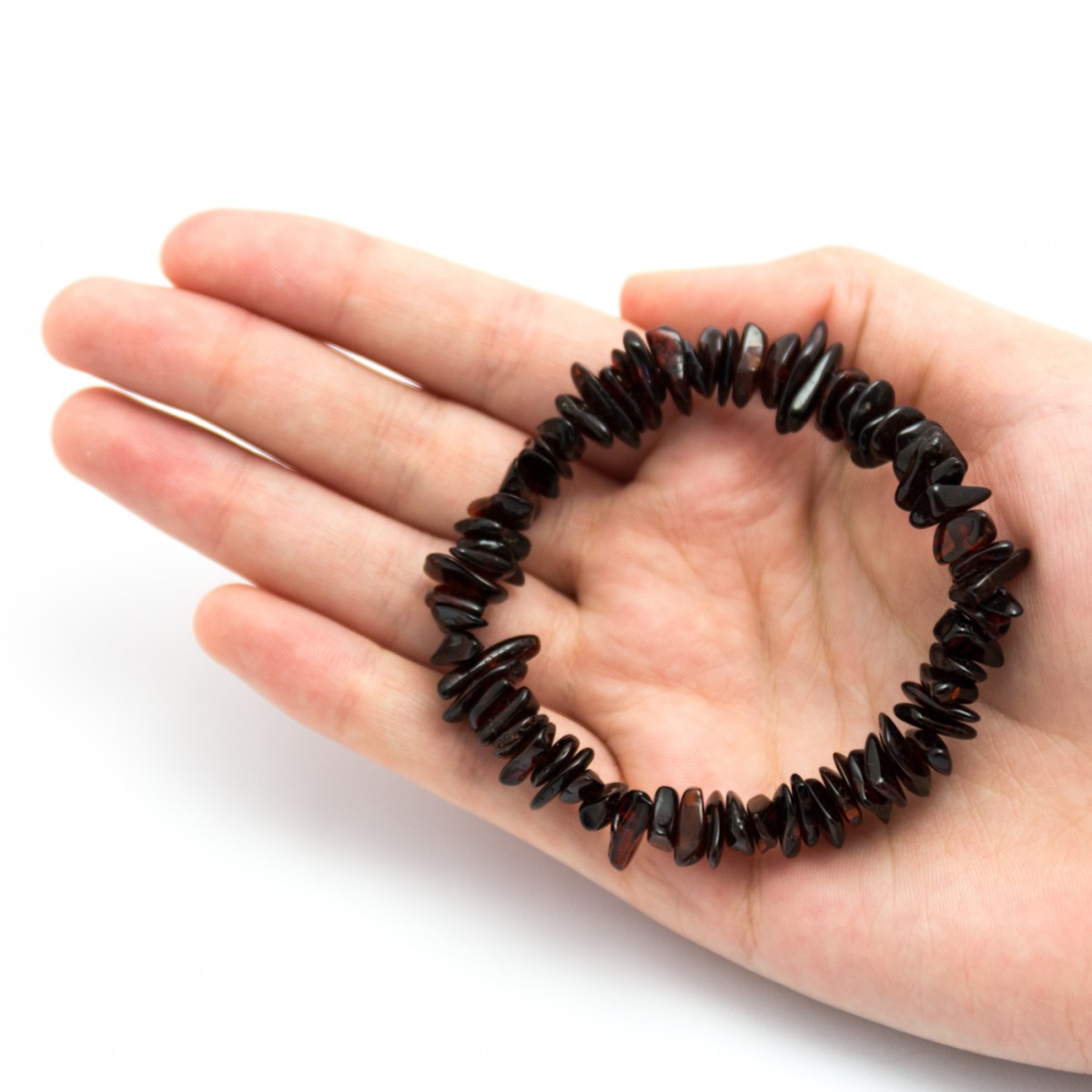 Cherry Baltic Amber Chip Bracelet