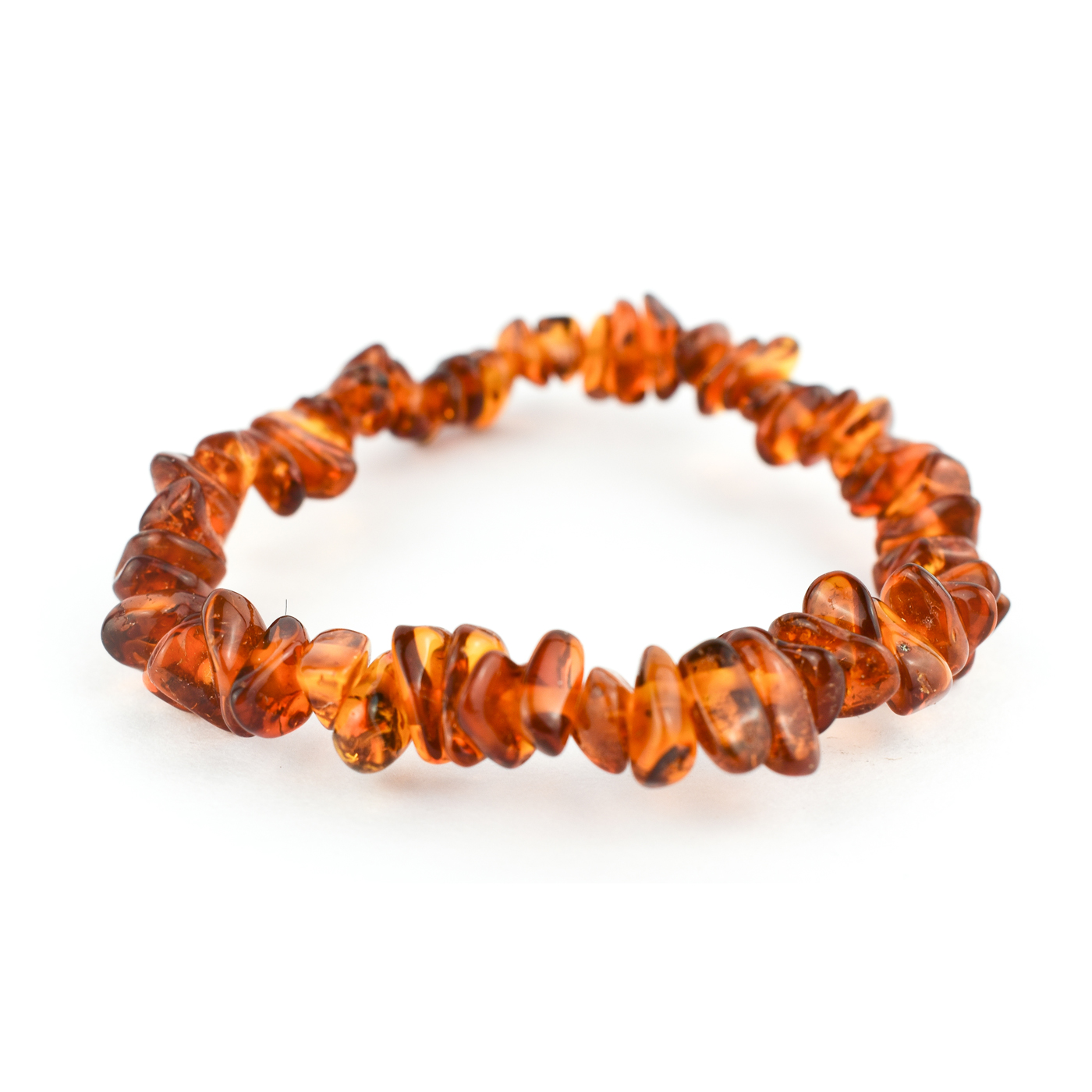 Cognac Baltic Amber Chip Bracelet