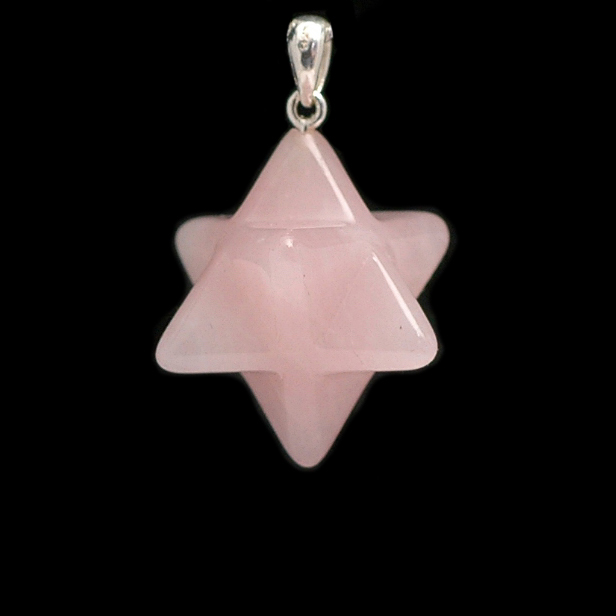 Rose Quartz Merkaba Pendant | Holisticshop.co.uk