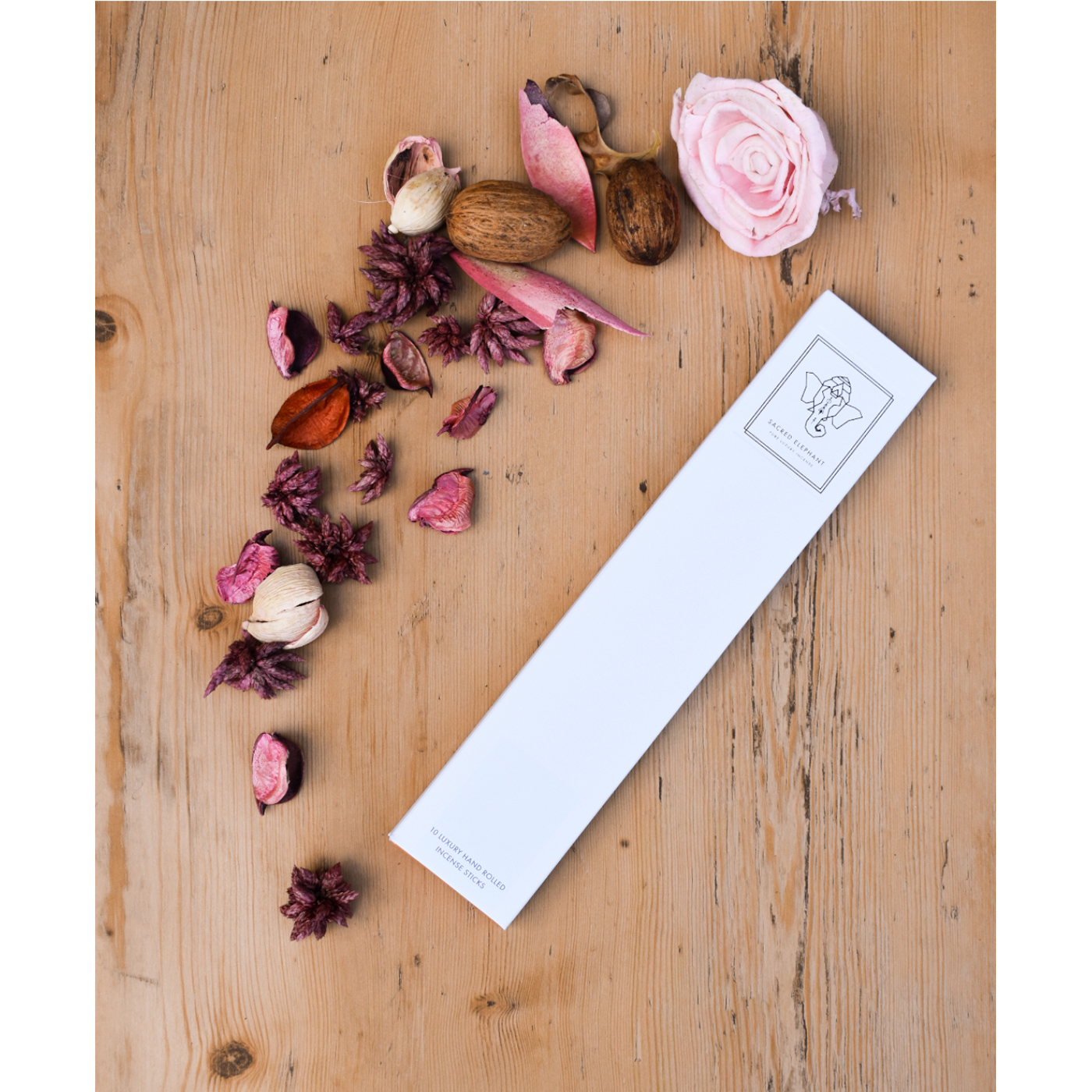 Rose Luxury Incense (10 Sticks) by Sacred Elephant