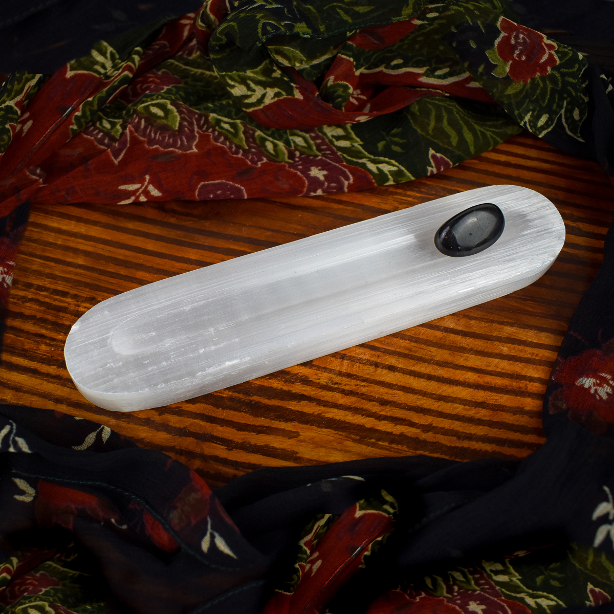 Polished Selenite Charging Bar with Groove