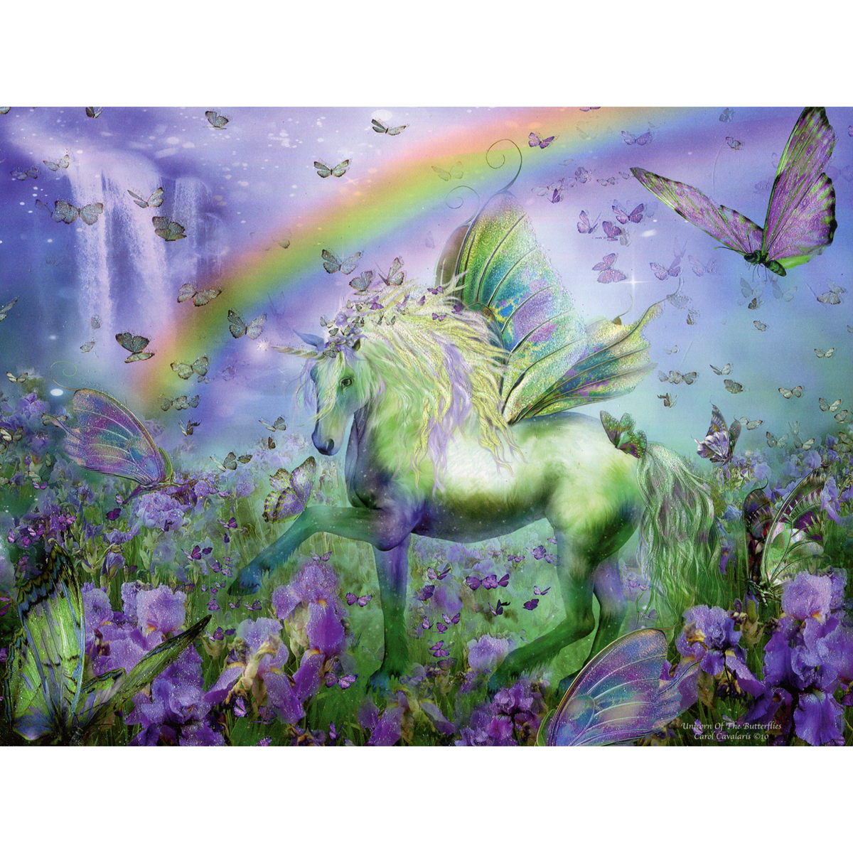 Unicorn of the Butterflies Greeting Card (Birthday)