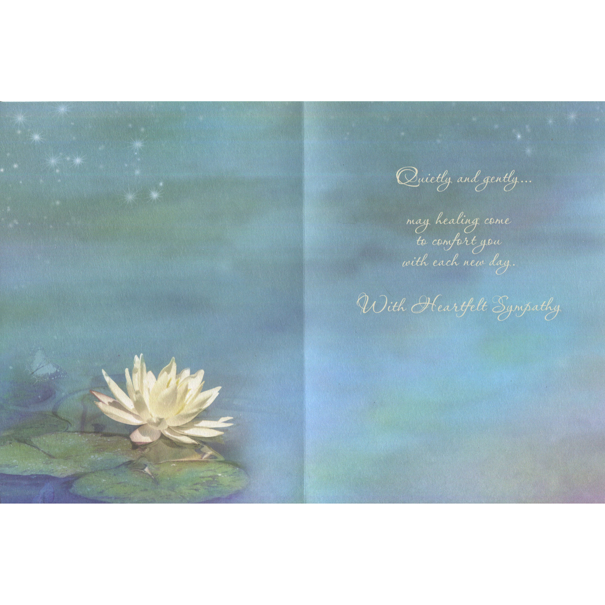 Lotus Butterflies Greeting Card (Sympathy) by Alixandra Mullins