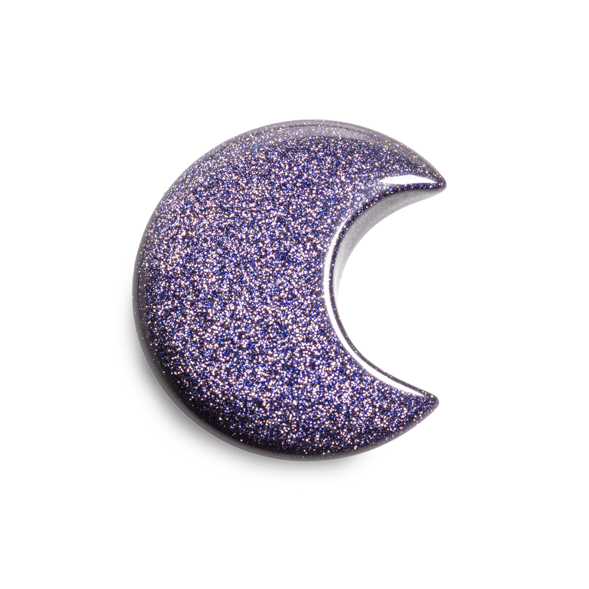 Blue Sandstone Crystal Crescent Moon