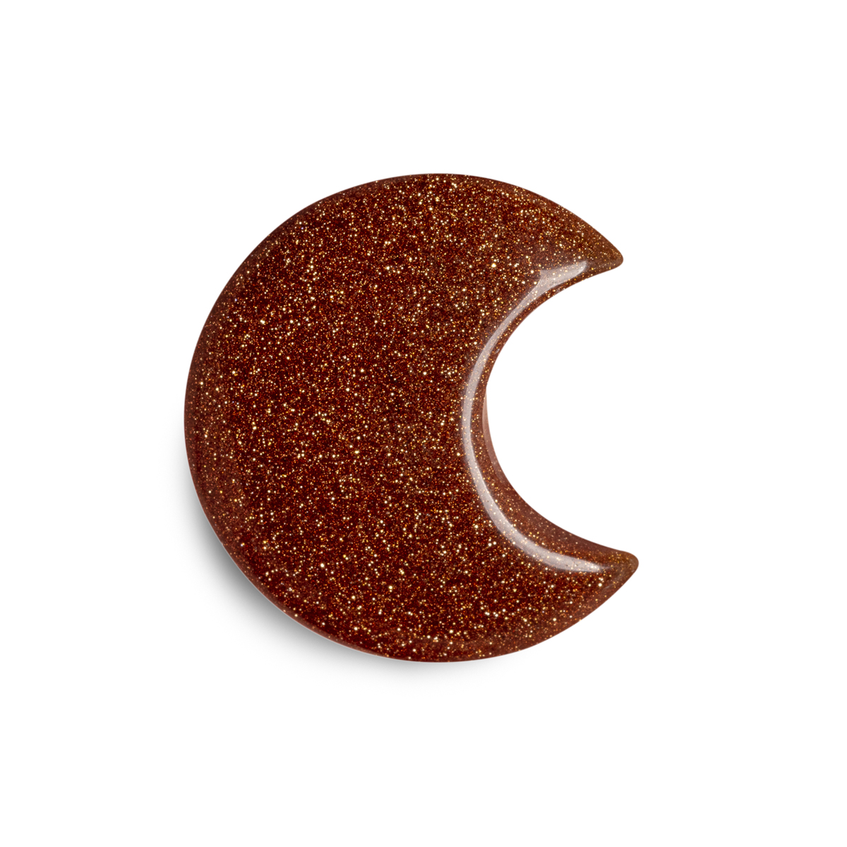 Gold Sandstone Crystal Crescent Moon