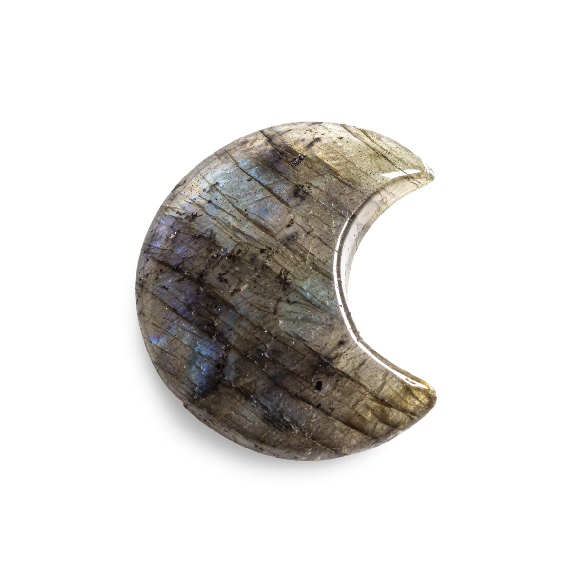 Labradorite Crystal Crescent Moon