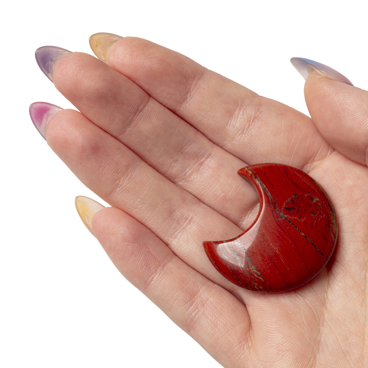 Red Jasper Crystal Crescent Moon