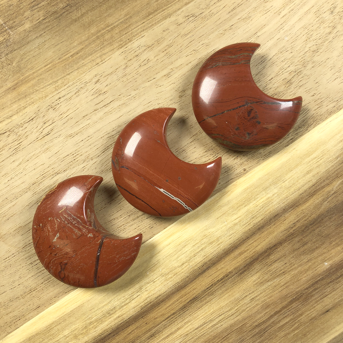 Red Jasper Crystal Crescent Moon